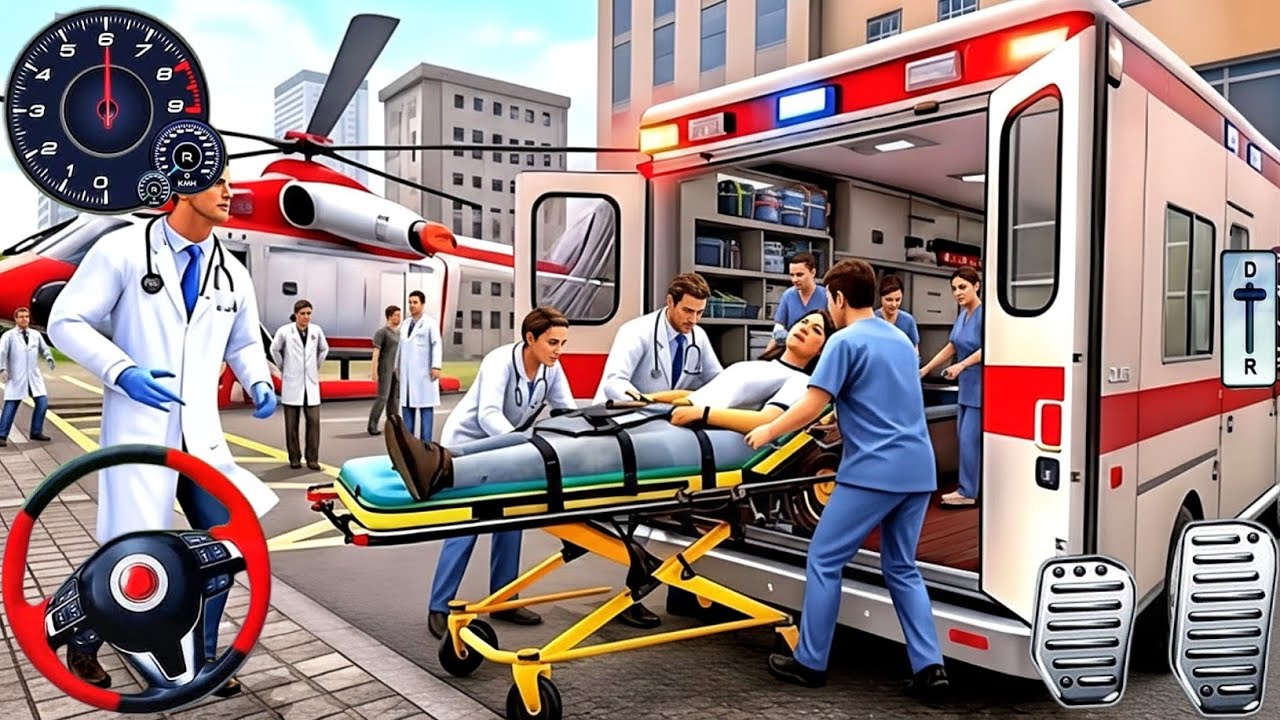 New Ambulance City Rescue Simulator - 911 US Emergency Ambulance Driving 3D : Android Gameplay