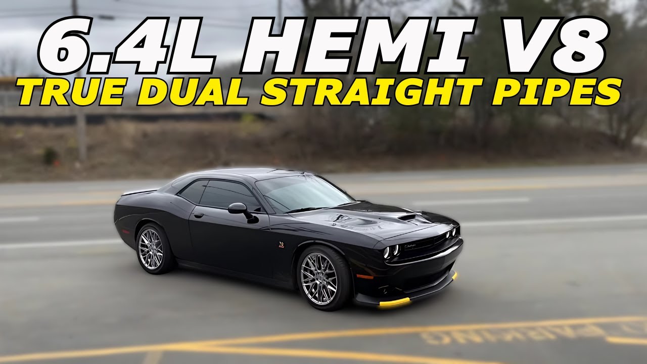 2023 Dodge Challenger Scat Pack 6.4L HEMI V8 Exhaust Sound  w/ 2.25