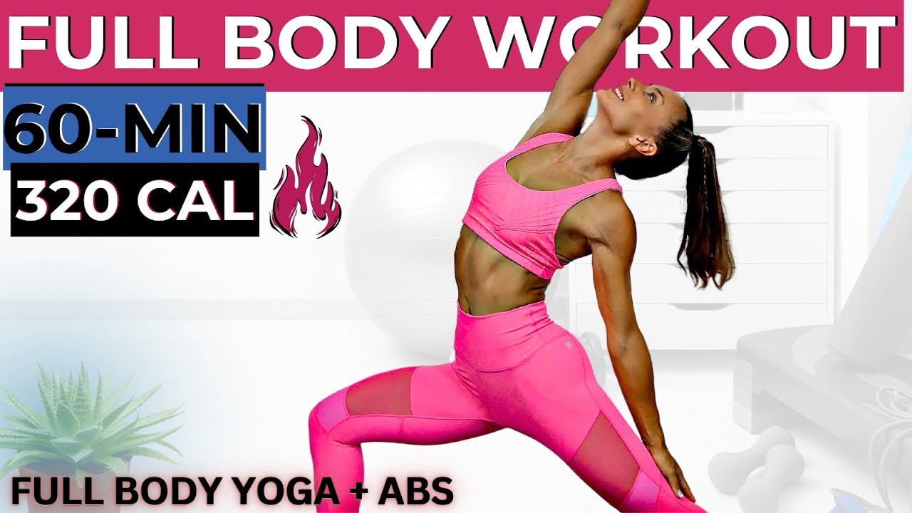 60-MIN YOGA POWER WORKOUT (low-impact high-calorie burn full body toning, weight loss, flexibility)