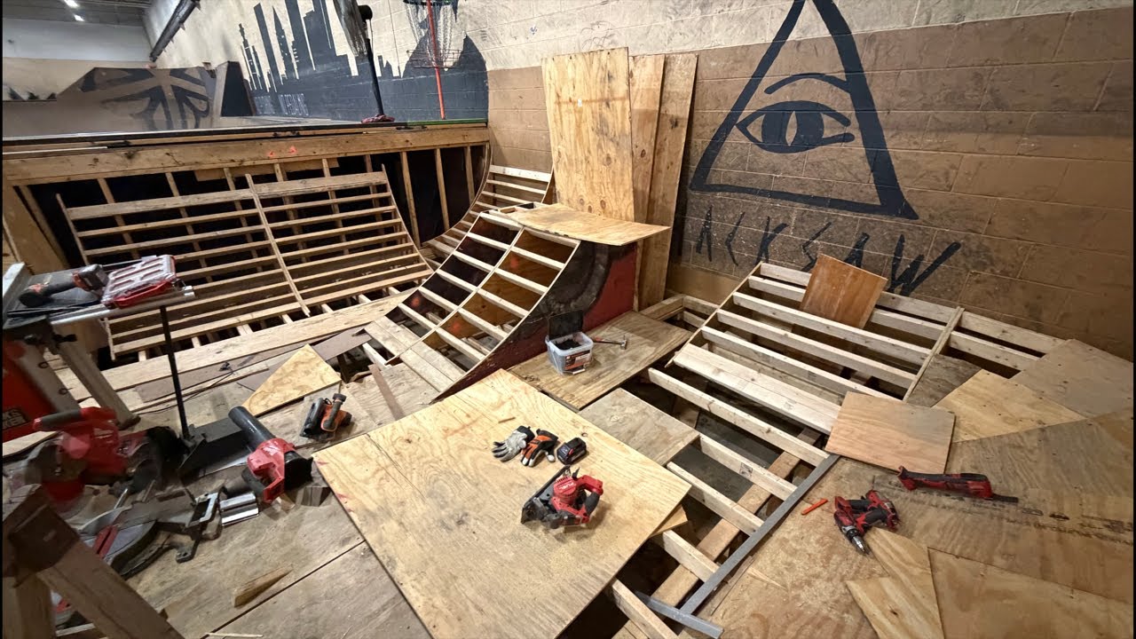 Skatepark building durring the snow storm 1/25/2027