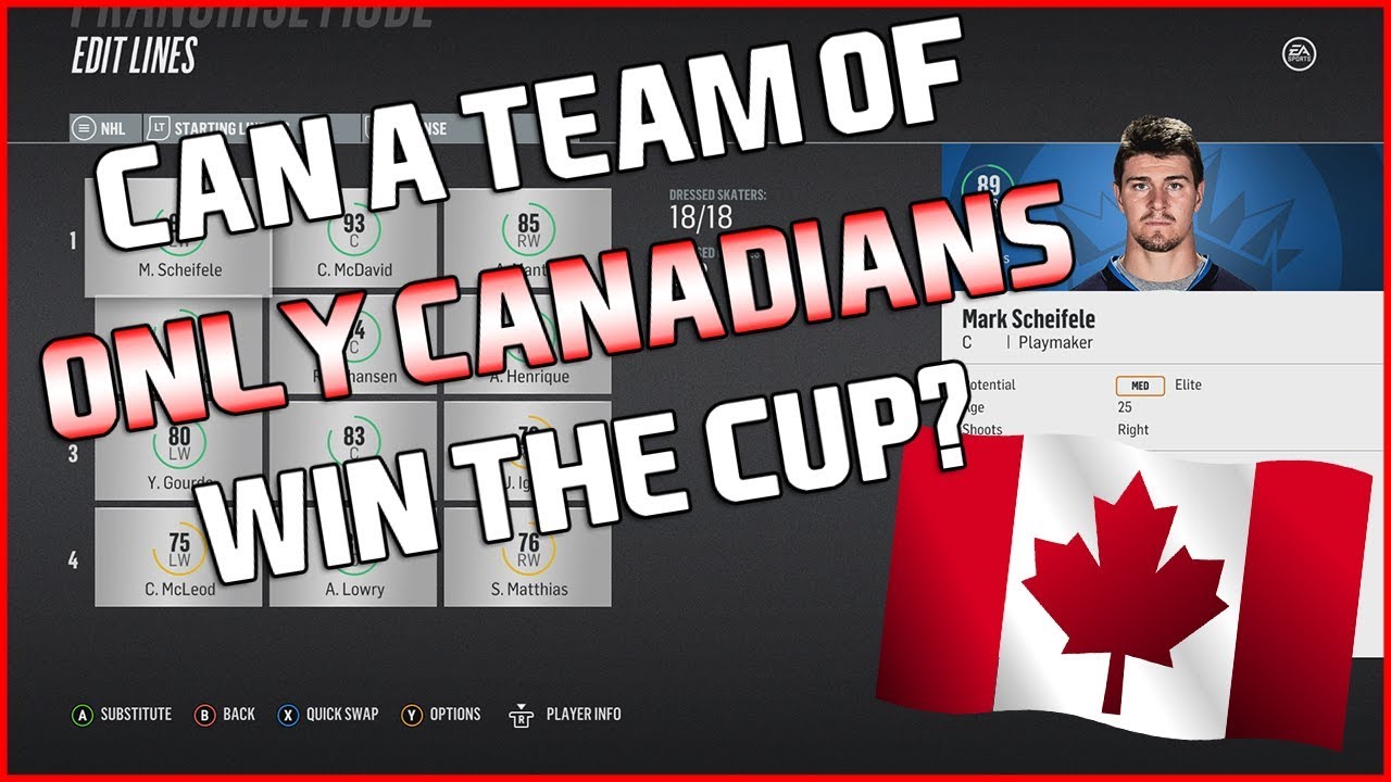 Can a Team of ONLY Canadians Win the Cup?? - NHL 18 Rebuild Challenge