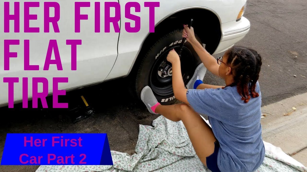 Her First Flat Tire Chevrolet Caprice part 2