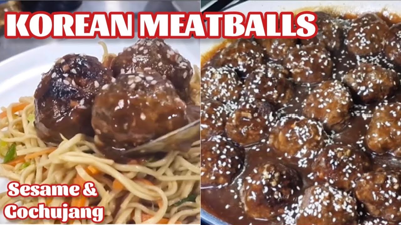 Fabulous Super Tasty Korean Meatballs in Korean Barbecue Sauce #chefarchiepie