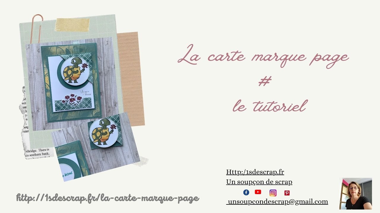 Une carte marque page # tutoriel avec le lot circle sayings