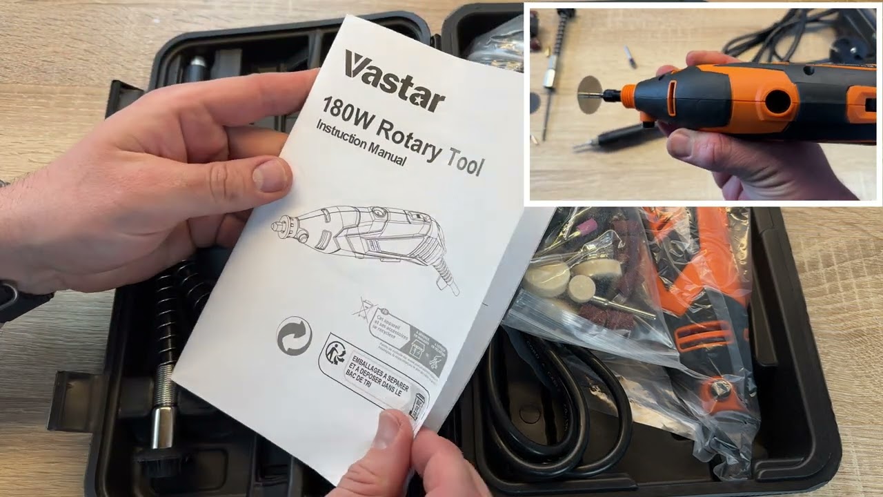 Vastar Multifunktionswerkzeug Drehwerkzeug, 6-fache Drehzahlverstellung Unboxing und Anleitung