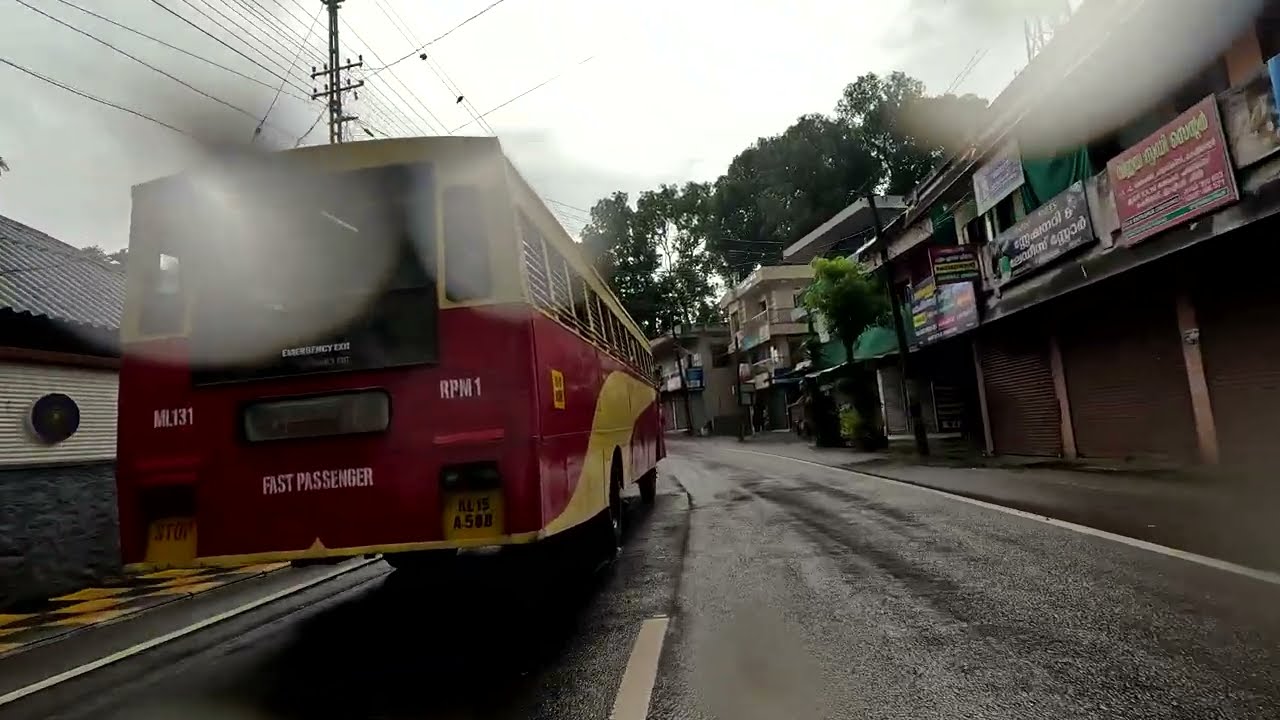 [ 4K - UHD ] 🔥 Drive Through Village Rural Roads In Rainy Day 🔥 Kerala, India - 60 FPS