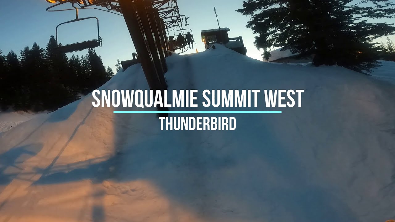 GoPro Hero9 - The Summit at Snoqualmie West black run night skiing (Thunderbird) 2021
