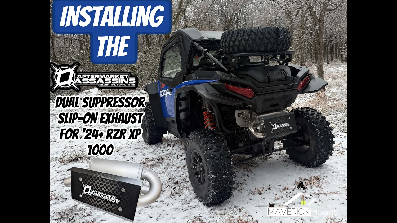 Установка выхлопной системы Assassins с двумя глушителями на Polaris RZR XP1000.