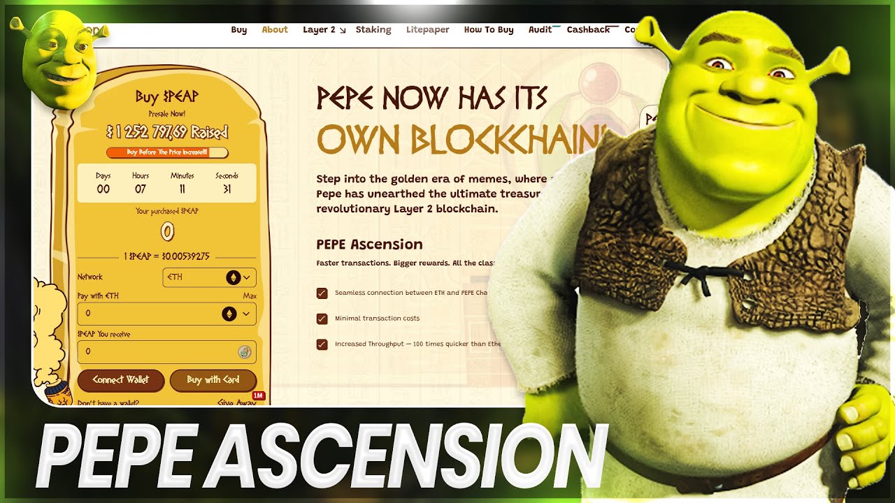 Pepe Ascension Is Getting Huge Buys! The Next Memecoin with potential 1000x??? $PEAP