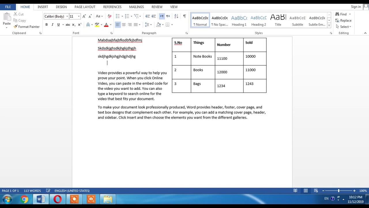 Как настроить таблицу MS Word с помощью абзаца, написать абзац по бокам таблицы.