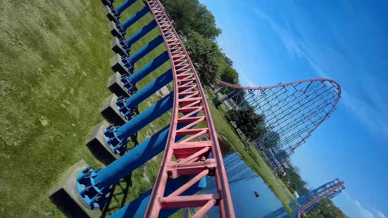 Ride of Steel Front Row POV Six Flags Darien Lake 2021