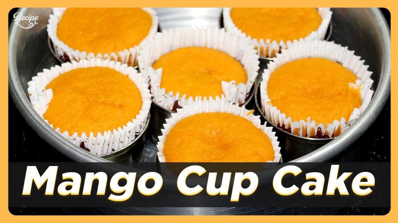 Mango Cup Cake Recipe | Cup Cake Making with Mango | Bakery Style Cup Cake Recipe at Home