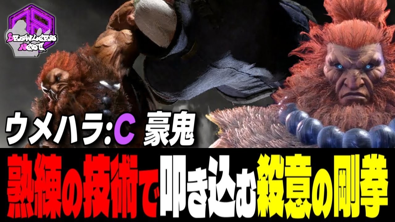【ウメハラ】熟練の技術で叩き込む殺意の拳 ｜ウメハラ (豪鬼) vs 舞 , ダルシム , ベガ 【 スト6 / SF6】