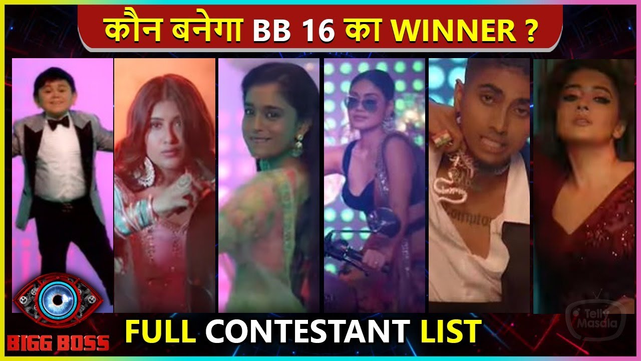 Bigg Boss 16 Full Contestant List | Who Will Be The Winner? Nimrit, Abdu, Sumbul, Shiv & More