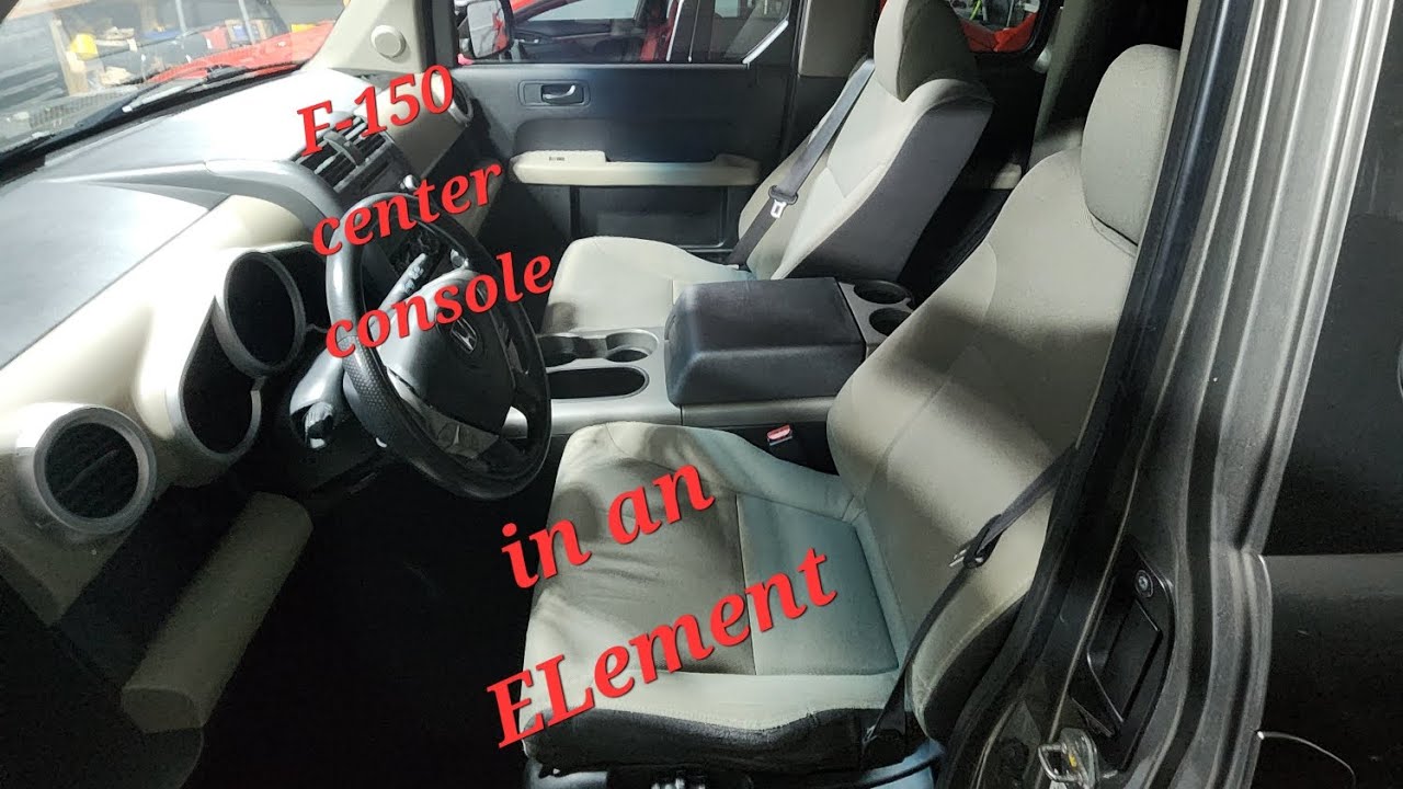 The Dirty on an F-150 center console in a Honda Element