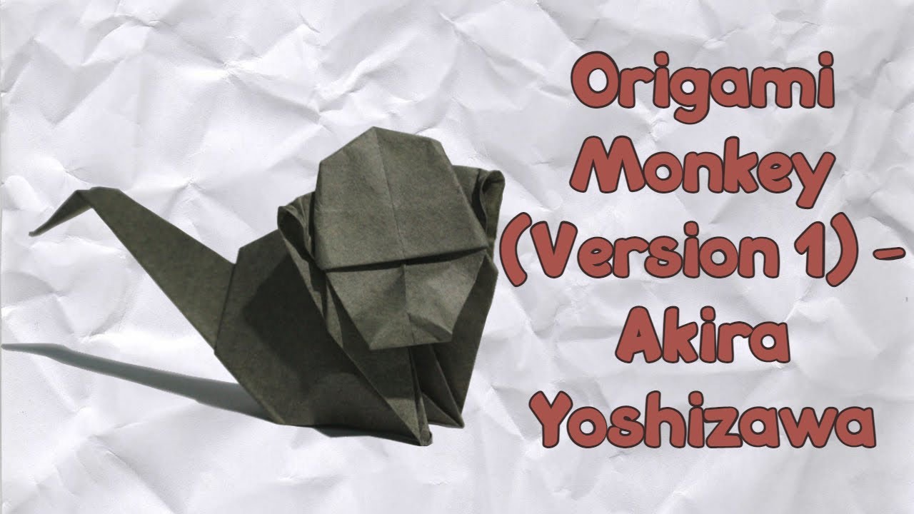 Origami Monkey (Version 1) | Origami de Mono (Versión 1) | さる | 猴子折纸 | मंकी ओरिगेमी- Akira Yoshizawa