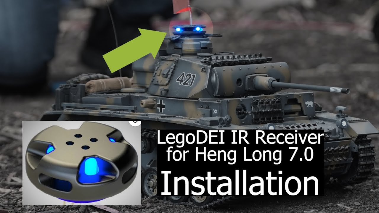 LegoDEI Heng Long IR receiver upgrade & cable install  *Long Detail Version* - for RC Tank Battles!
