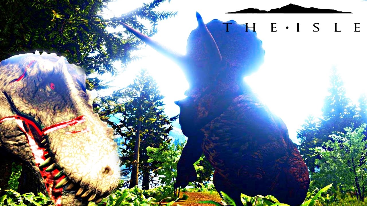The Isle - TRIKE FIGHTS OFF HYPO REX, ENTIRE HERD SLAUGHTERED DEFENDING LAKE - Progression Gameplay