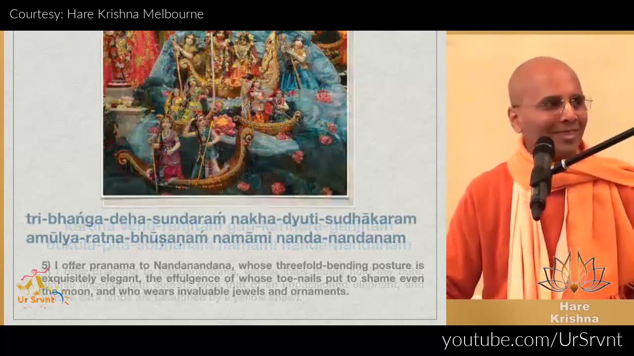 Nanda Nandanastakam | His Holiness Bhakti Rasamrita Swami | Bhajan | Sucaru Vakrta Mandalam | Lyrics