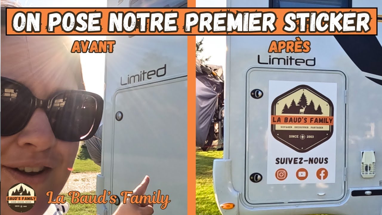 #12 - On pose notre PREMIER STICKER sur NOTRE CAMPING-CAR et on visite la POINTE du HOC en NORMANDIE
