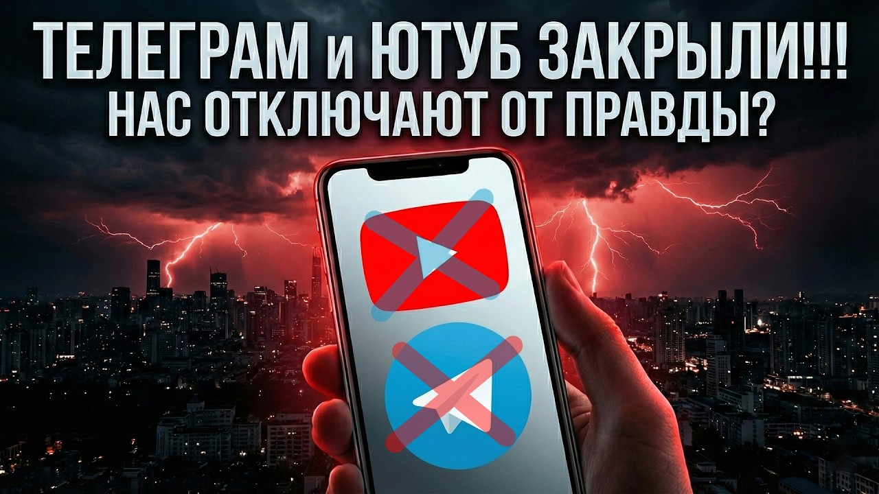 НАС ОТКЛЮЧАЮТ ОТ ПРАВДЫ! Почему в России Срочно БЛОКИРУЮТ ТЕЛЕГРАМ и ЮТУБ