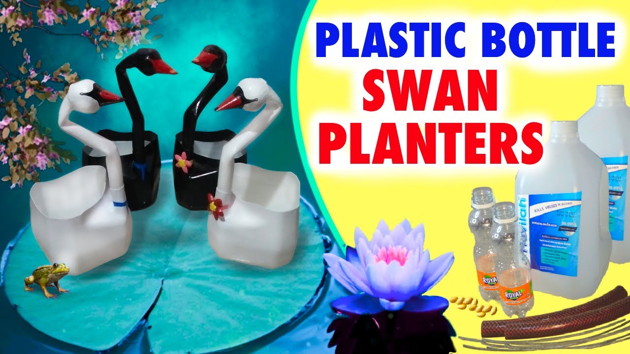 CLASSY SWAN PLANTERS | DIY Plastic Bottle Craft