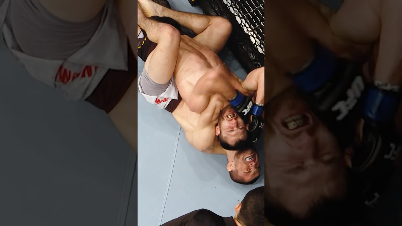 Usman Nurmagomedov choked out his opponent in front of Khabib! 👀#UFC321 #UFC #UFCIndia