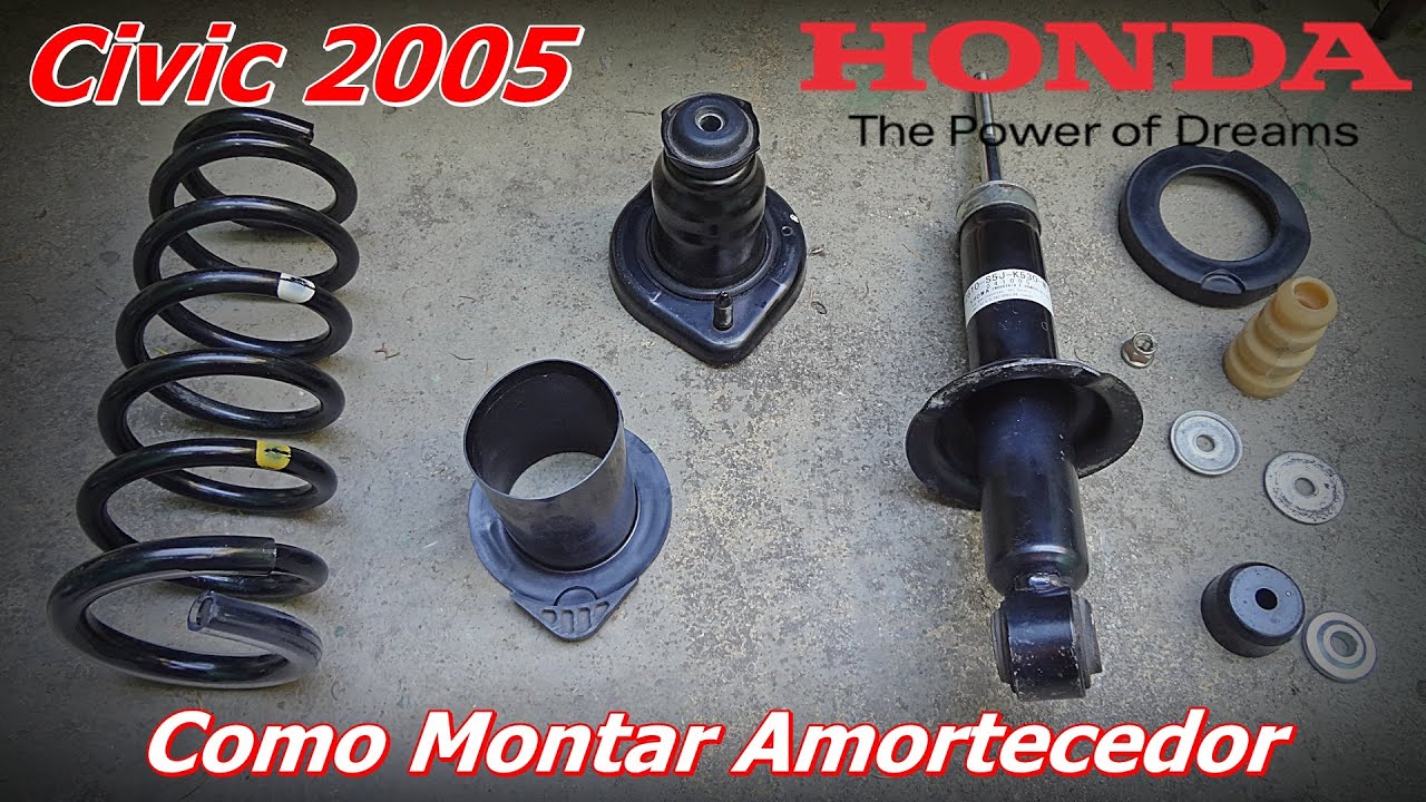 Amortecedor Traseiro Honda Civic - Sequência de Montagem - Como Montar Amortecedor Honda Civic