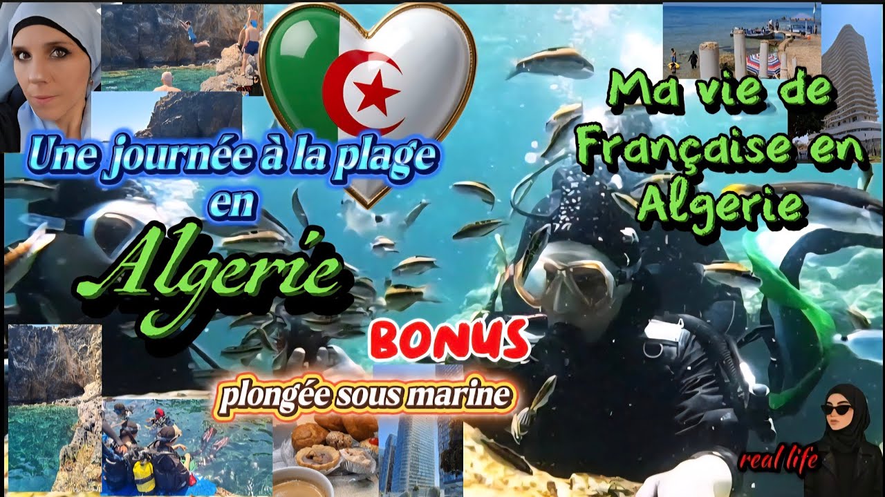 🏖Une journée a la plage a Oran en Algérie 🇩🇿 plongée sous-marine🐠🤿🫧
