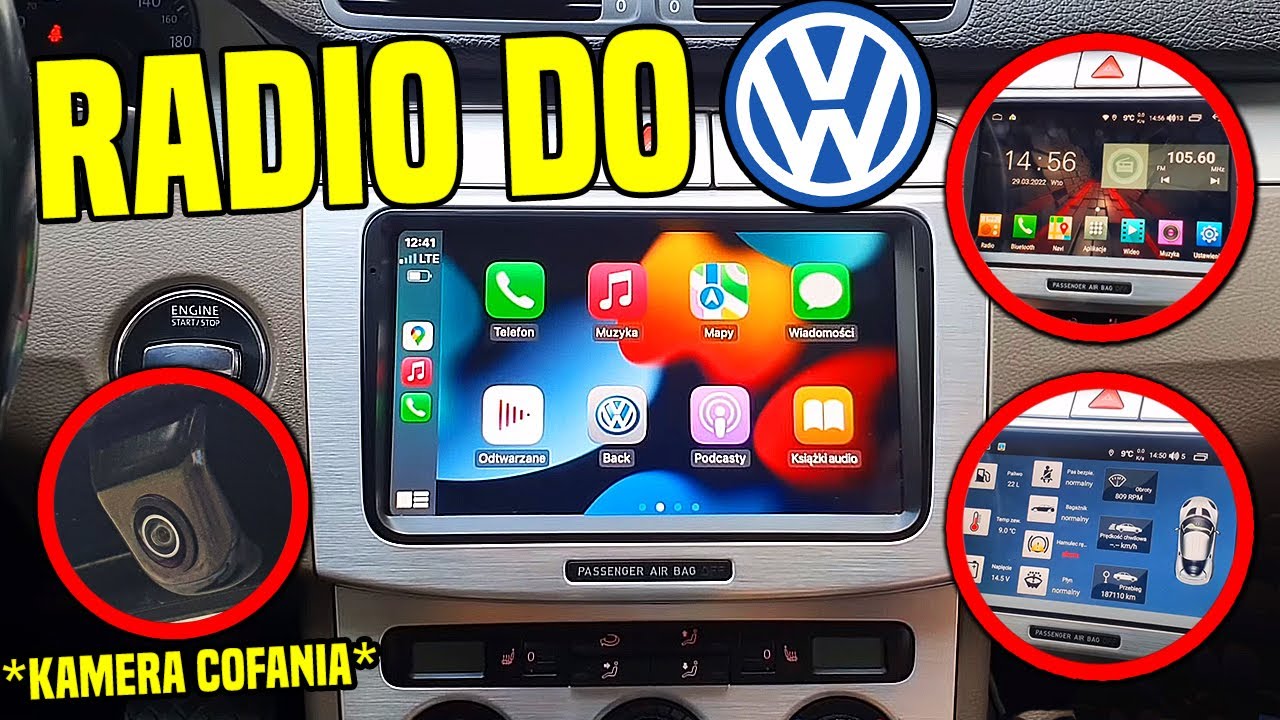 PEŁEN WYPAS! Radio 9 cali, Kamera Cofania, Piękne KOLORY. Volkswagen PASSAT - Android, CarPlay