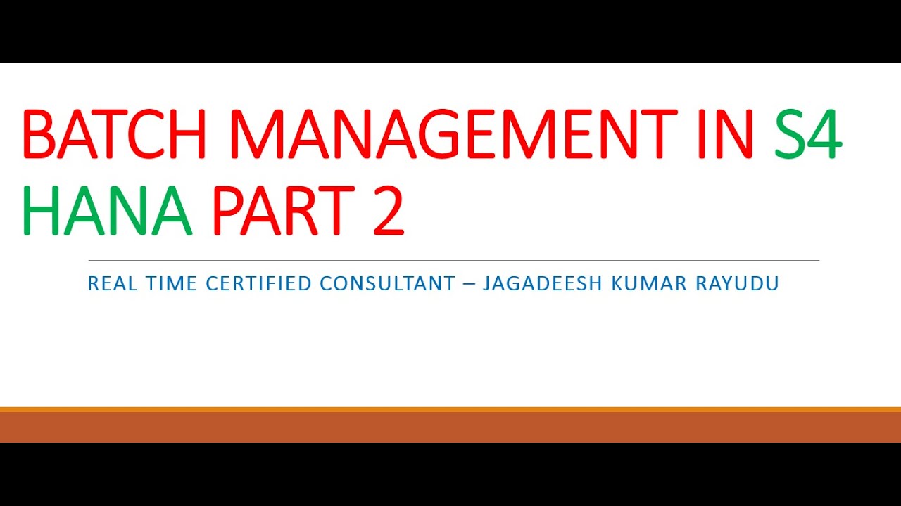 SAP SD BATCH DETERMINATION PART2 IN S4 HANA - FIND DESCRIPTION FOR FULL COURSE LINK ON S4 HANA SALES