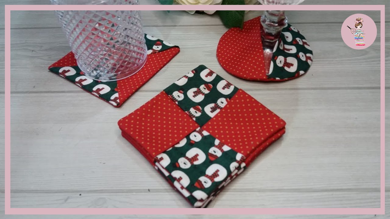COMO FAZER PORTA COPOS E TAÇAS PARA O NATAL