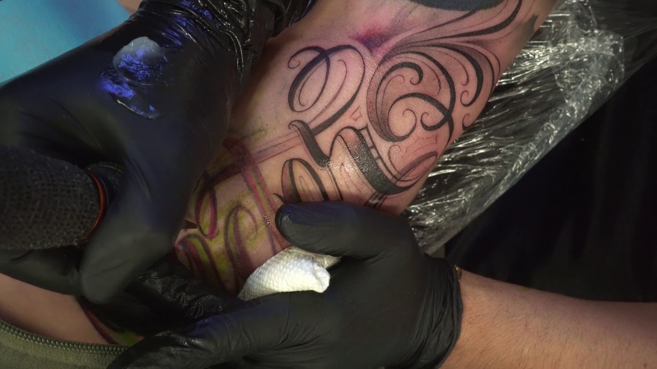 Lettering tattoo timelapse(Freehand)
