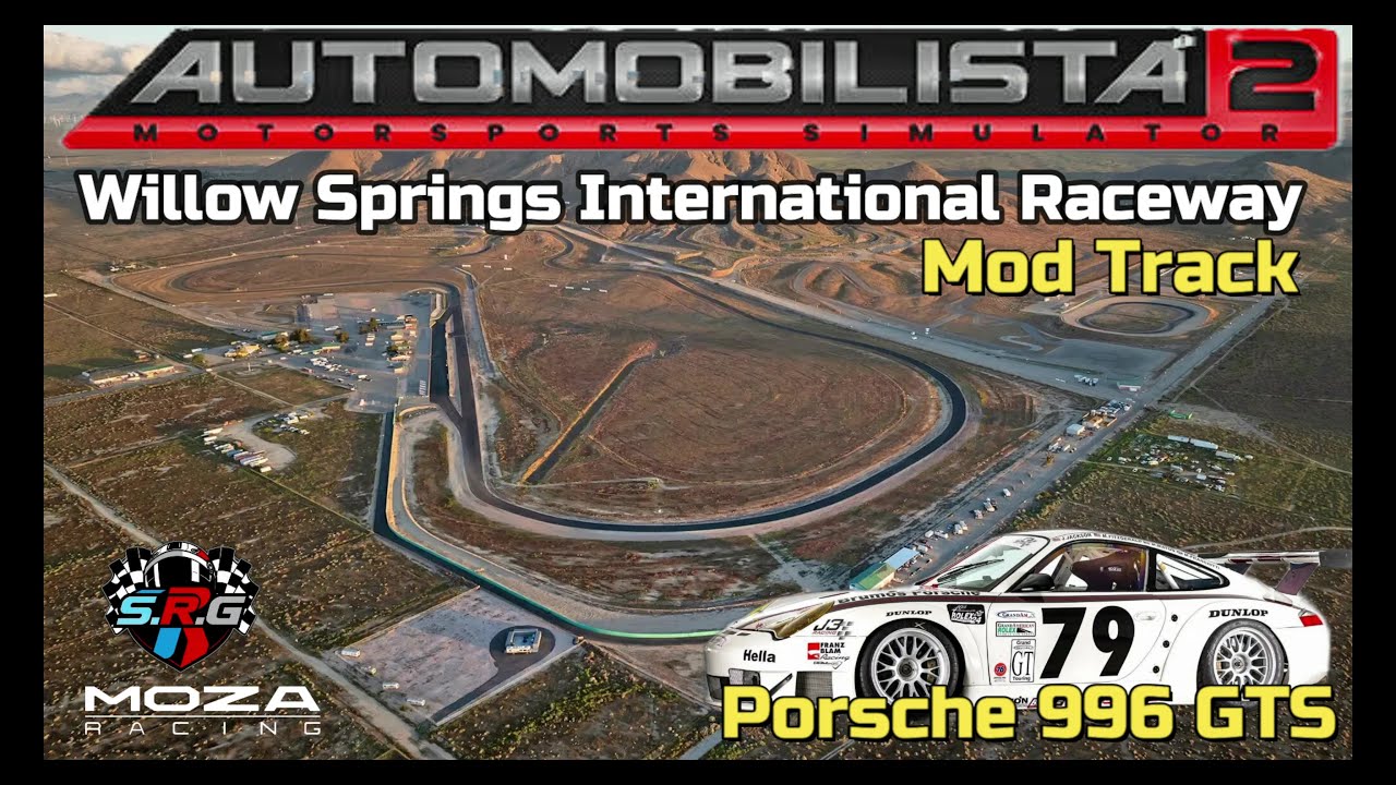 Willow Springs International Raceway Mod Track, Porsche 996 RSR, Automoblista 2 Mods, VR Sim Racing
