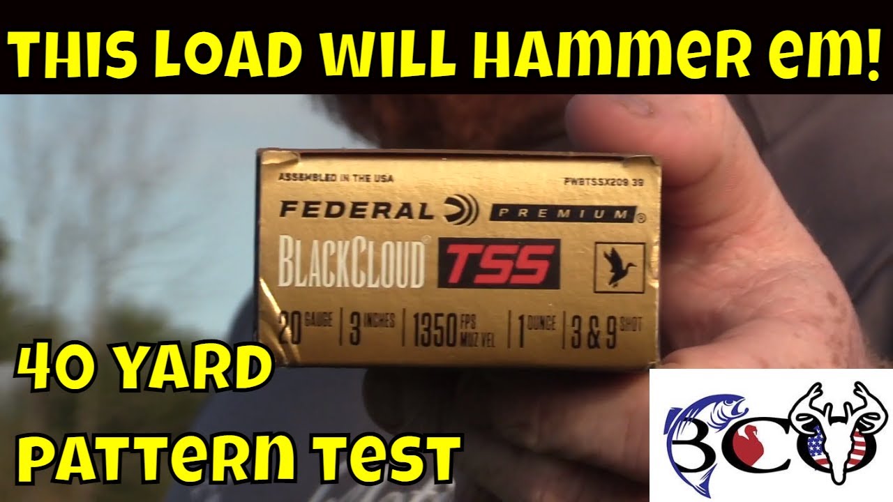patterning the 20 gauge franchi affinty 3 with federal black cloud tss | bco review |