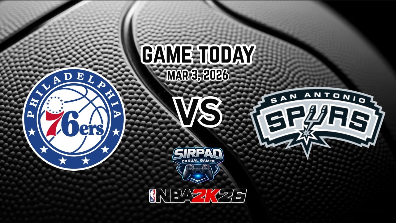 NBA GAME TODAY | Philadelphia 76ers VS San Antonio Spurs | NBA2K26 | MAR 3, 2026