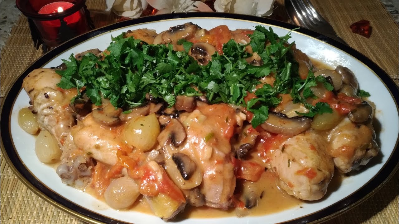 AVCI TAVUĞU-ŞARAP, TAVUK VE MANTARIN NEFİS BİRLEŞİMİ-HUNTER CHICKEN- WINE, CHICKEN AND MUSHROOMS