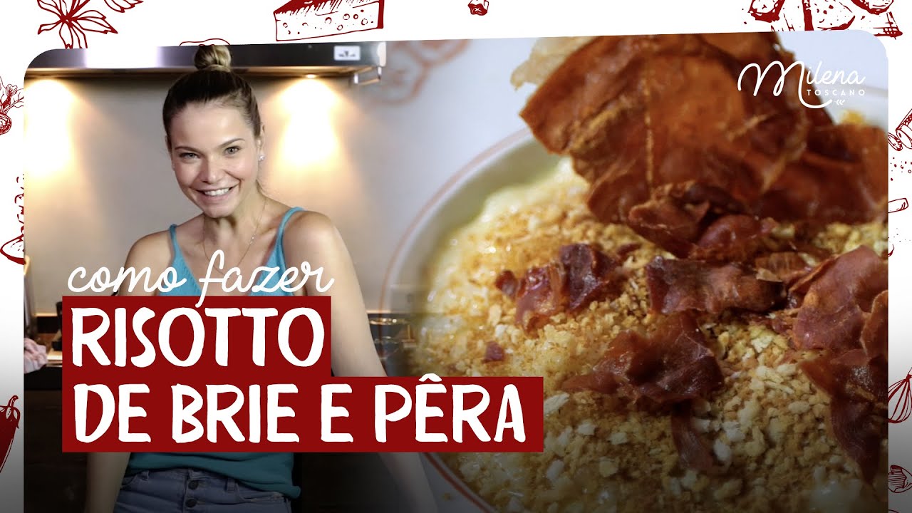 RISOTTO DE BRIE E PÊRA COM FAROFA PANKO E PARMA By Milena Toscano