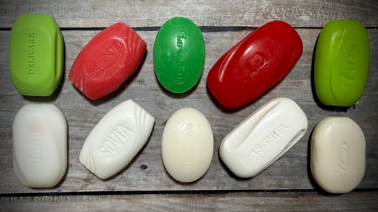 ASMR soap/ Dry soap cutting ❤️💚🤍/ Резка сухого мыла «мыльные братья»