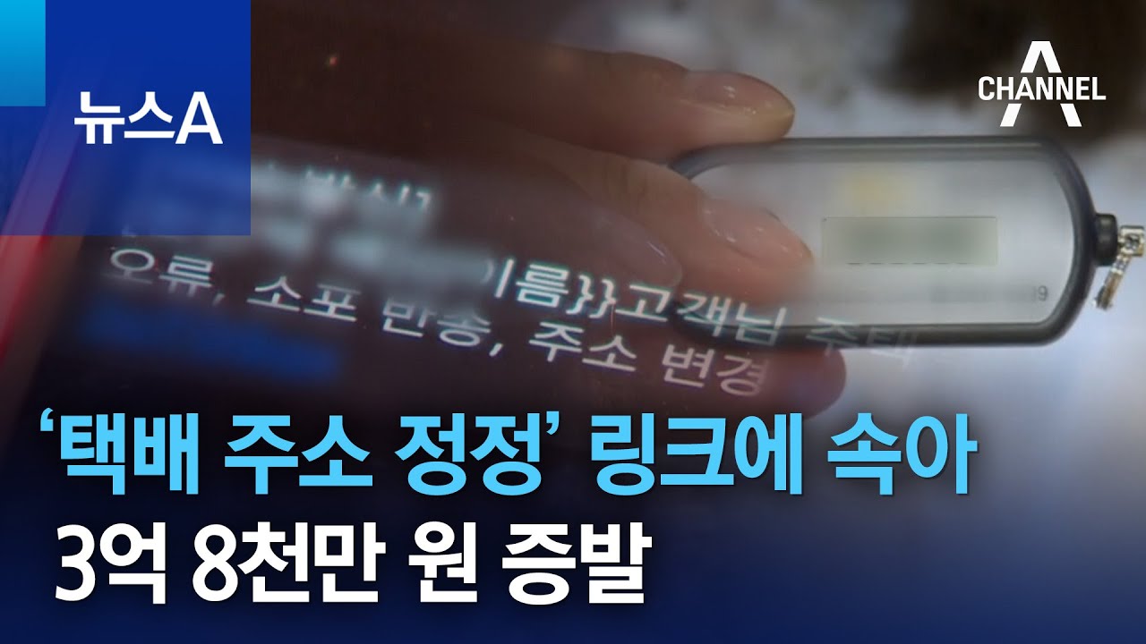 &lsquo;택배 주소 정정&rsquo; 링크에 속아&hellip;3억 8천만 원 증발 | 뉴스A
