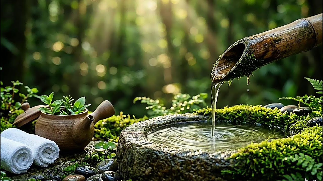 🌿 Tranquil Bamboo Water Drop | Zen Garden Relaxation Sounds for Sleep & Meditation 💧