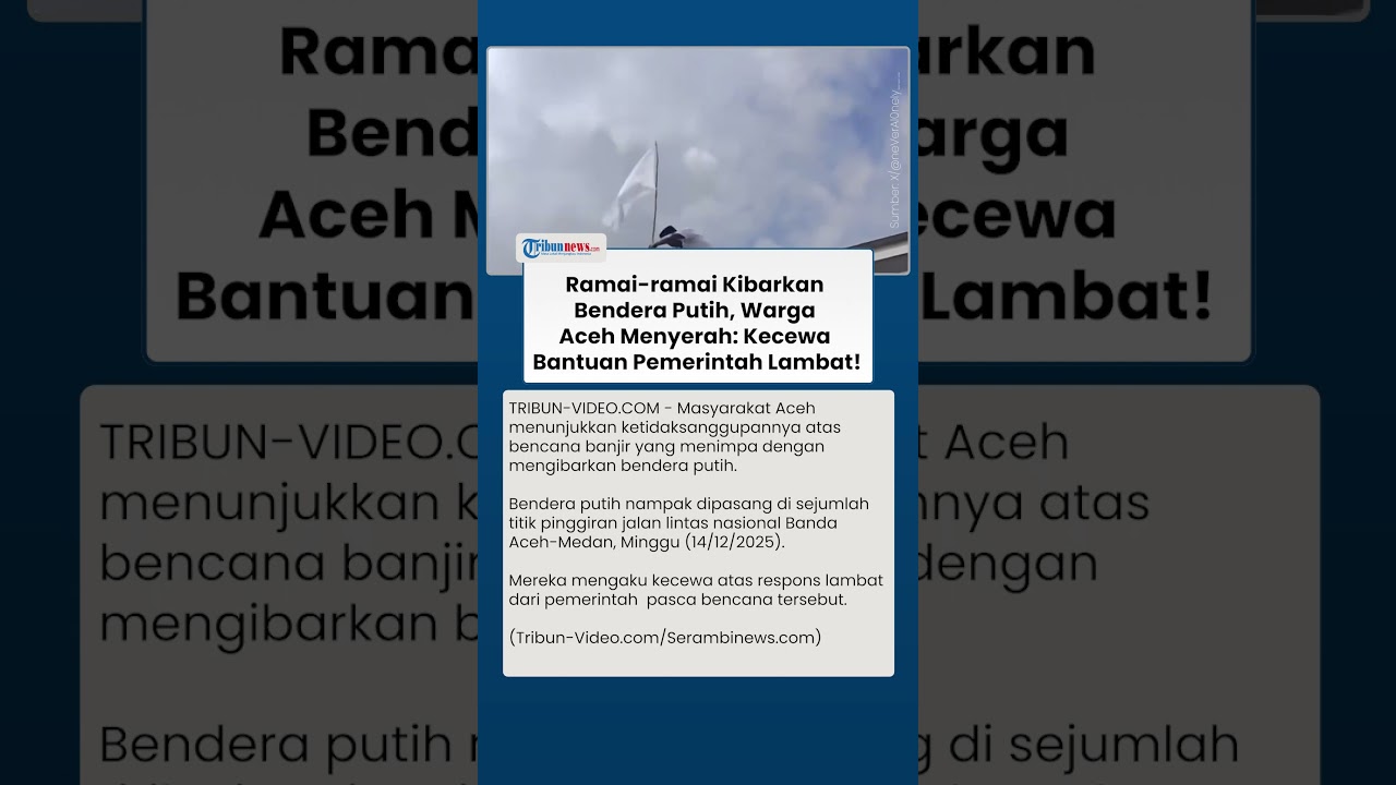Warga Aceh Putus Asa Tak Mampu Tangani Banjir, Ramai-ramai Pasang Bendera Putih Simbol Keputusasaan