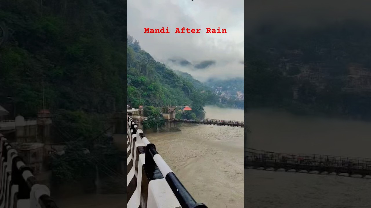 Mandi in Monsoon 🫰🏻#rain #mandi #himachal #monsoon