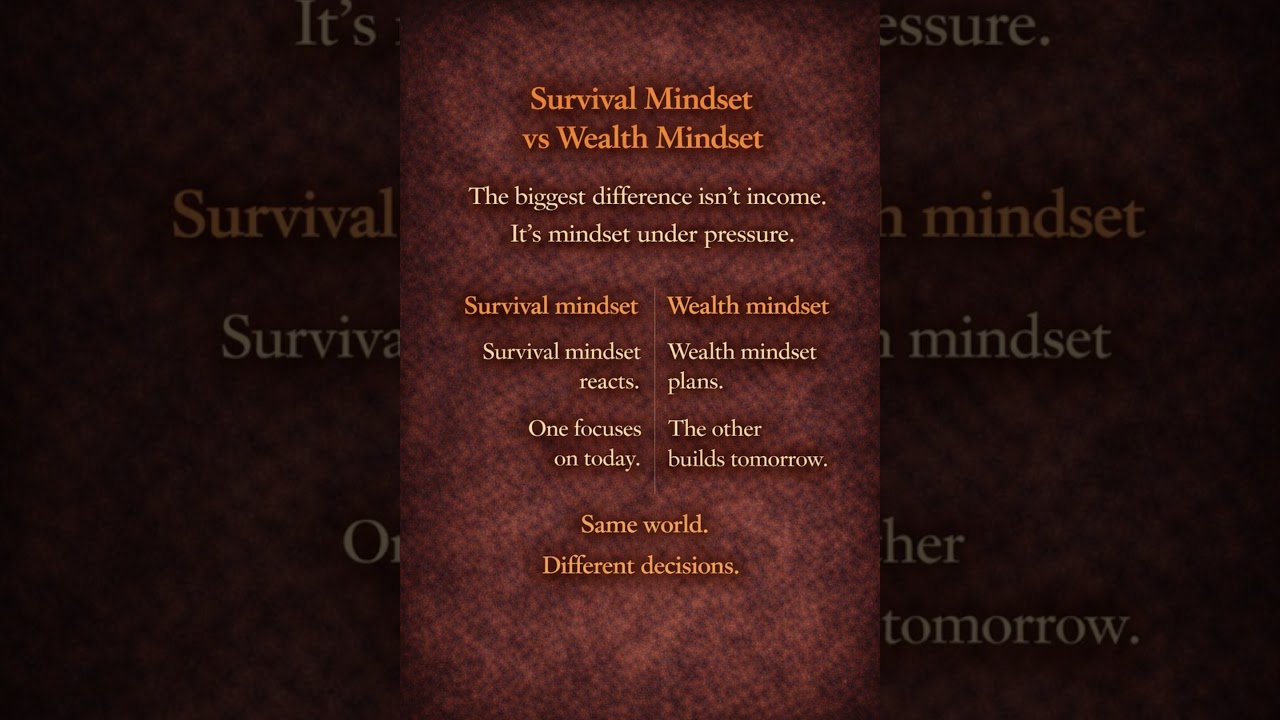Survival Mindset vs Wealth Mindset | The Psychology That Keeps People Stuck or Moving Forward