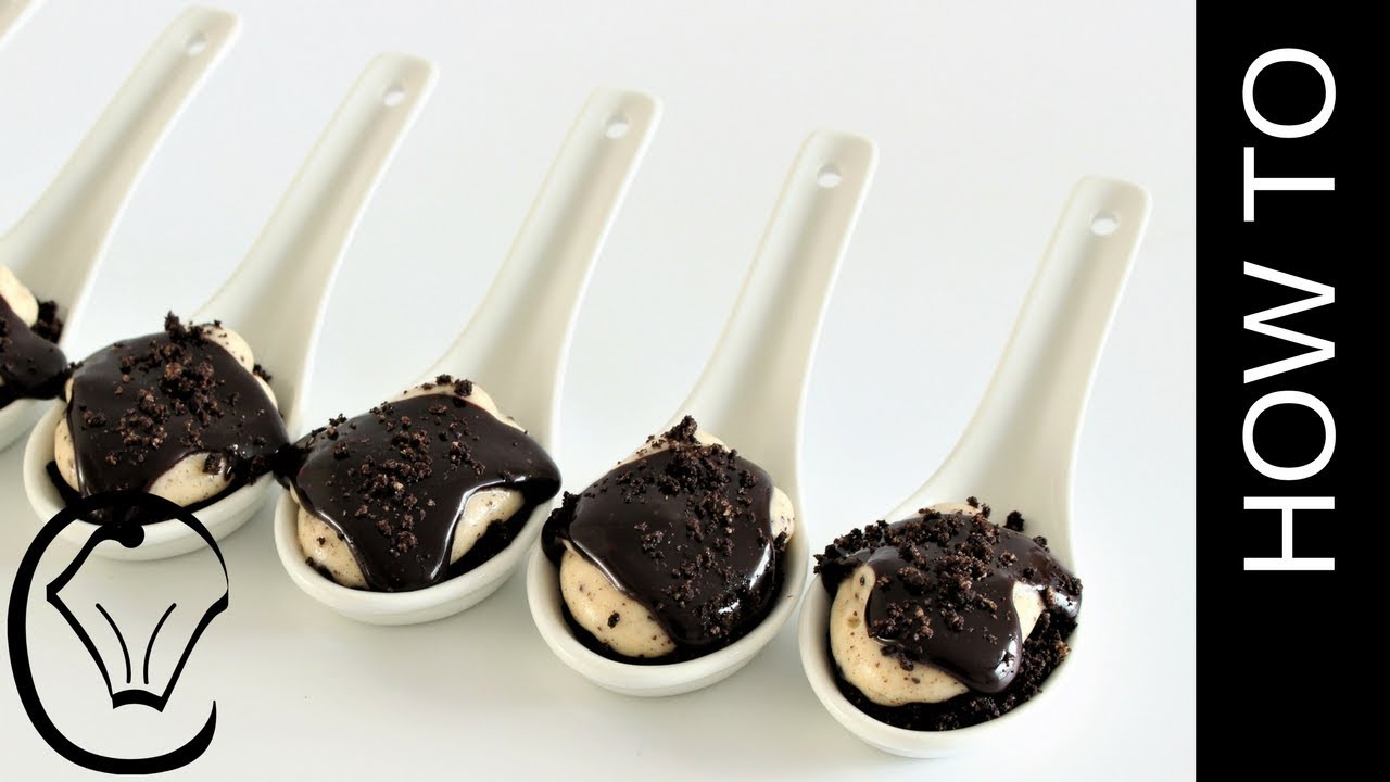 Peanut Butter and Chocolate Oreo Cookies and Cream Cheesecake tasting Spoons