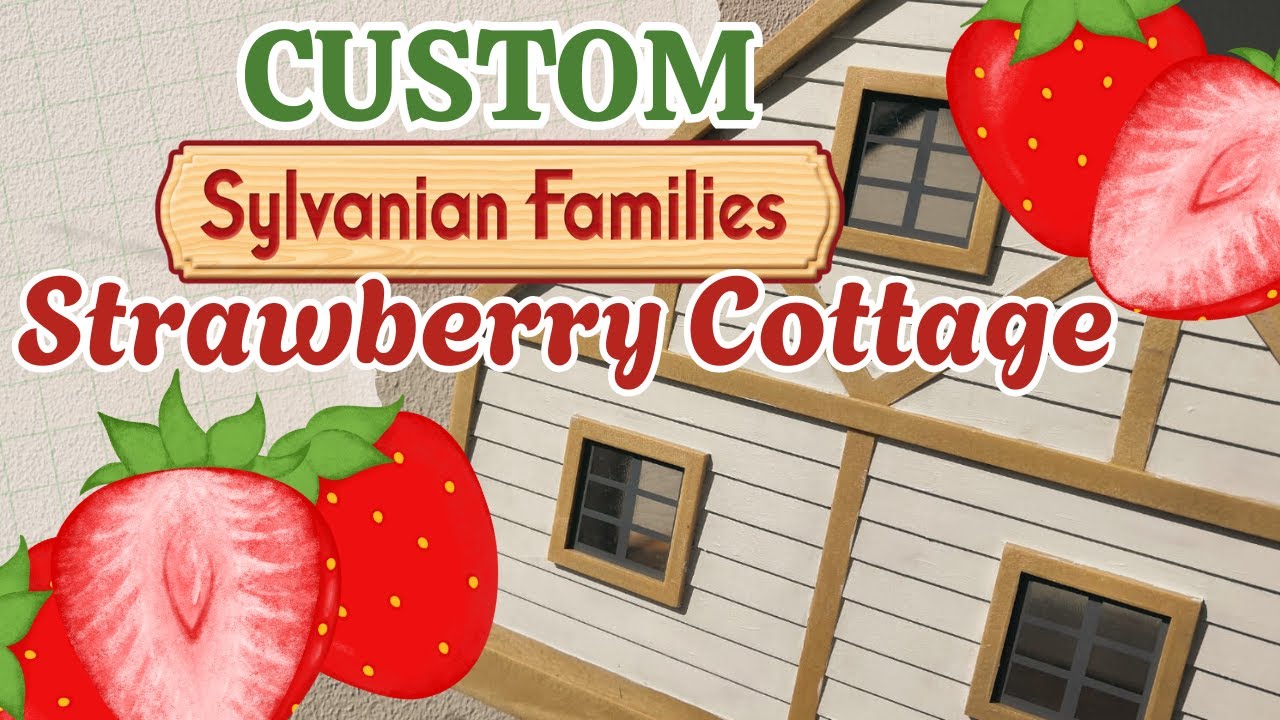 Ремонт коттеджа Sylvanian Families | Покраска и оклейка обоями коттеджа Strawberry
