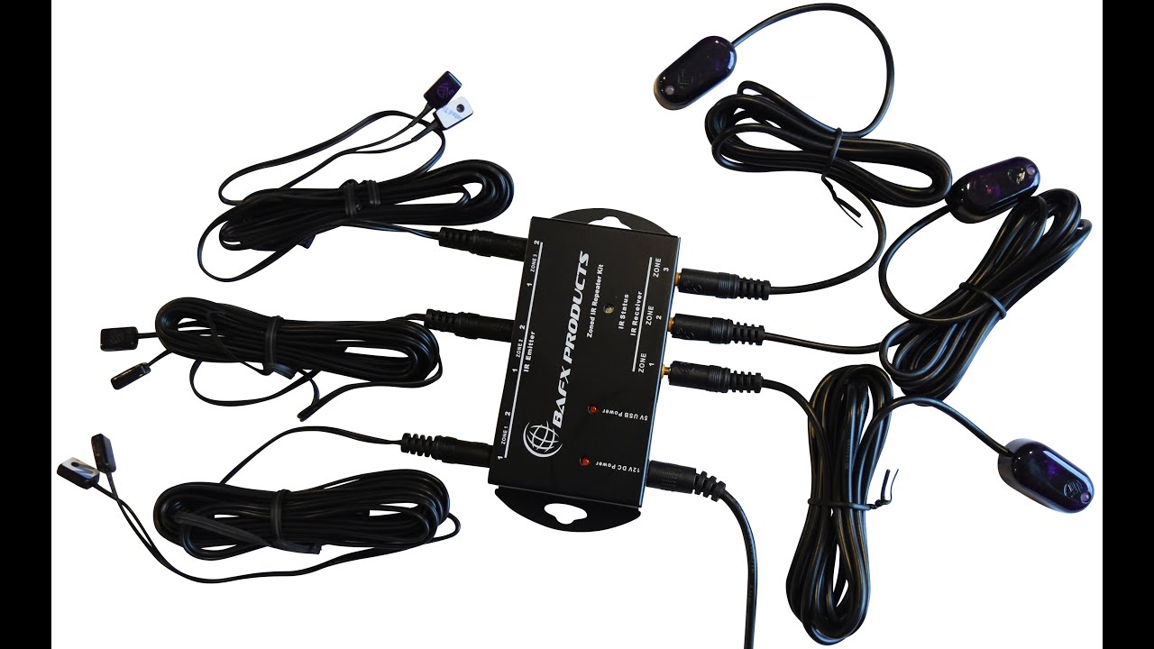 BAFX Products® - Triple Zone IR Repeater Kit / Remote Control Extender