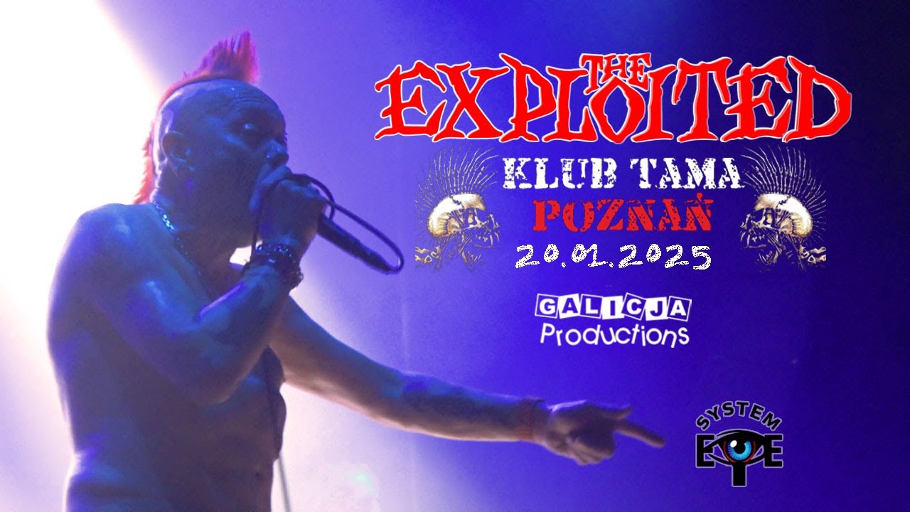 🔥The Exploited - Live Full Concert 🎸 Poznań, Poland | Klub Tama 20.01.2025 (Multicam)