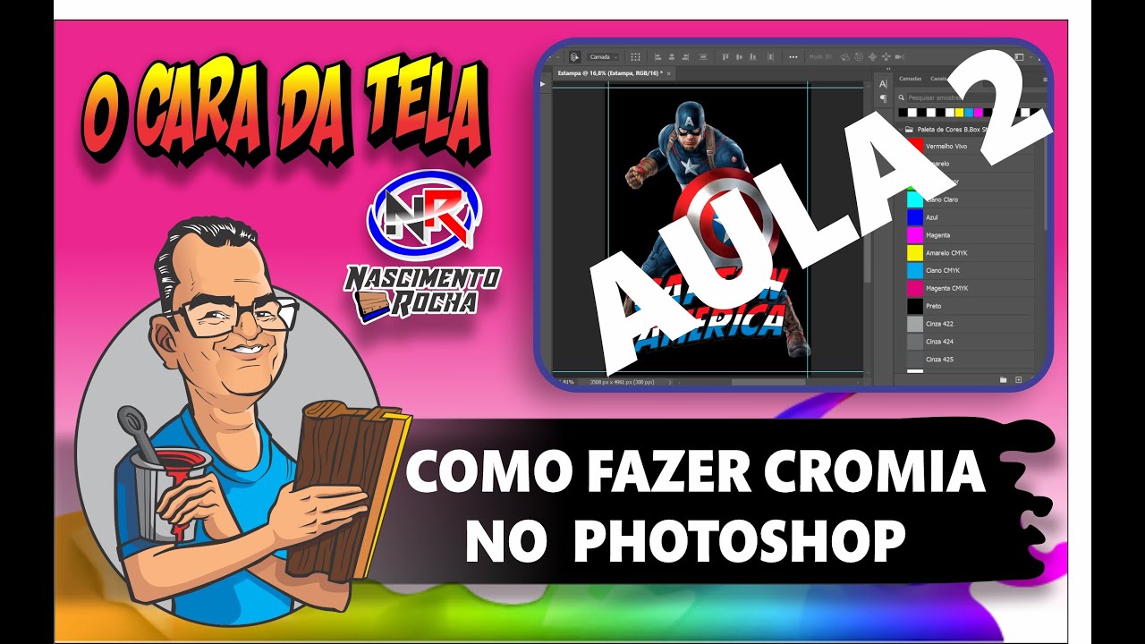 AULA 02 COMO É FAZER UMA CROMIA NO PHOTOSHOP PARA SERIGRAFIA
