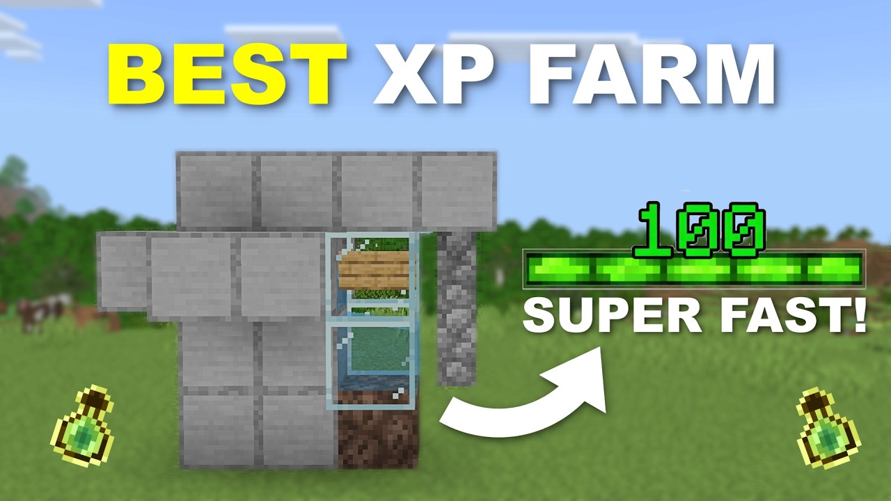 NEW BEST EVER XP FARM in 1.21 Minecraft Bedrock ! (No Trident)
